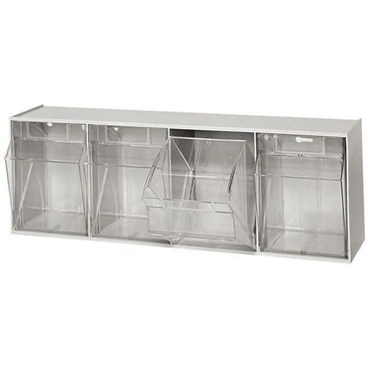 Quantum Storage Systems Tip Out Bin QTB304 – 4 Compartments Gray Storage & Organization Pasteur Pharmacy