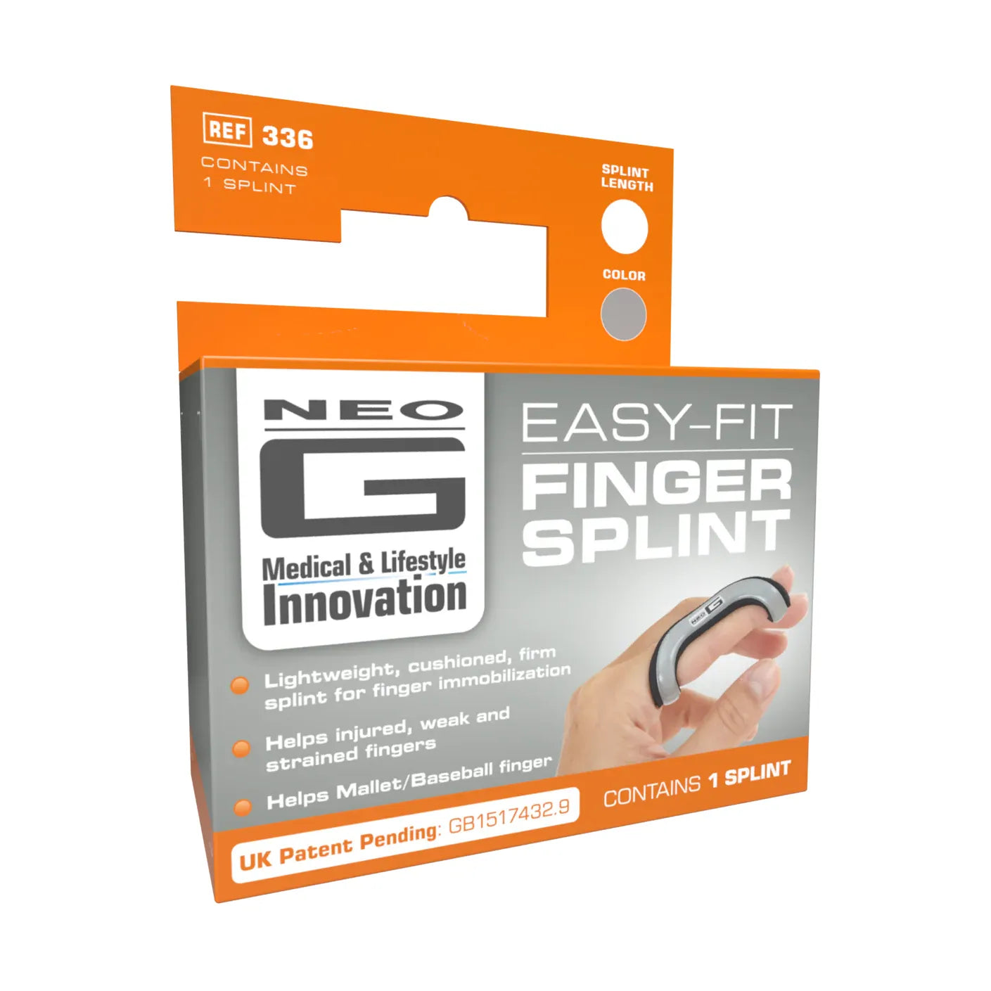 NEO G Finger Splint Easy-Fit, Adjustable Support, XL Supports & Braces Pasteur Pharmacy