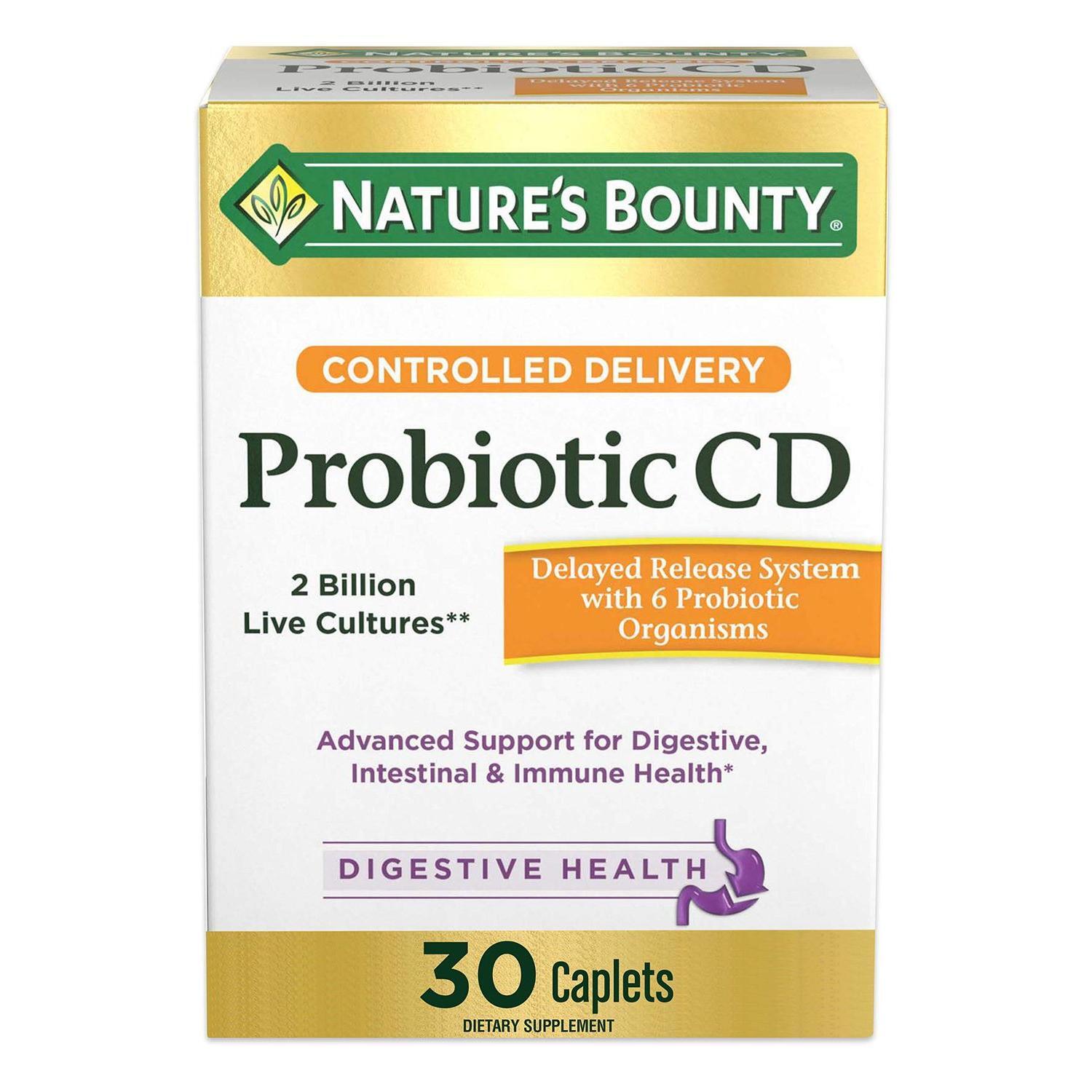 Nature's Bounty Probiotic CD Controlled Delivery, Caplets Vitamins & Supplements Pasteur Pharmacy