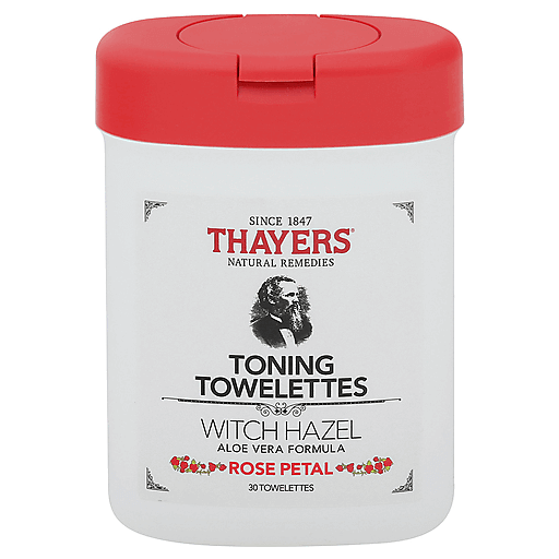 Thayers Witch Hazel Toning Towelettes Rose Petal Body & Hair Glitter Pasteur Pharmacy