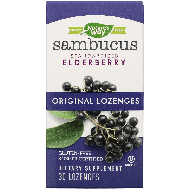 Nature's Way Sambucus Standarized Elderberry Lozenges 30ct Dietary Supplements Pasteur Pharmacy