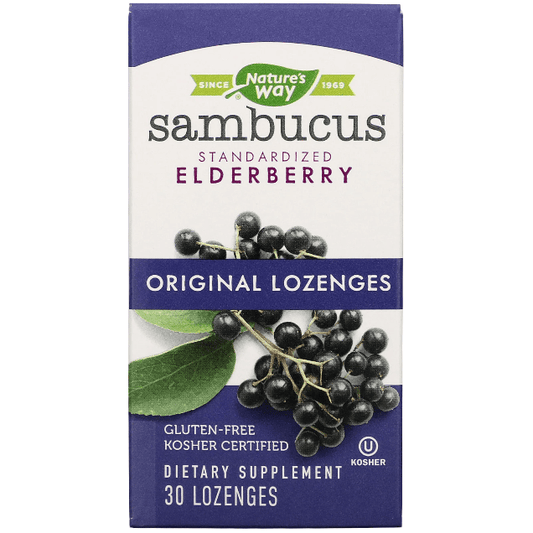Nature's Way Sambucus Standarized Elderberry Lozenges 30ct Dietary Supplements Pasteur Pharmacy