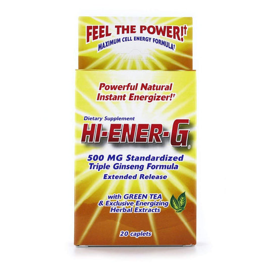 Hi-Ener-G® Triple Ginseng Formula – 500 mg Standardized Energy Support (Caplets) Vitamins & Supplements Pasteur Pharmacy