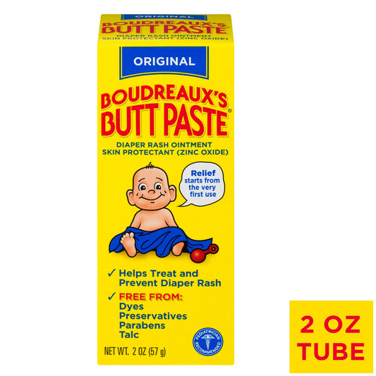 Boudreaux's Butt Paste Original Diaper Rash Ointment 2 Oz. Box First Aid Pasteur Pharmacy