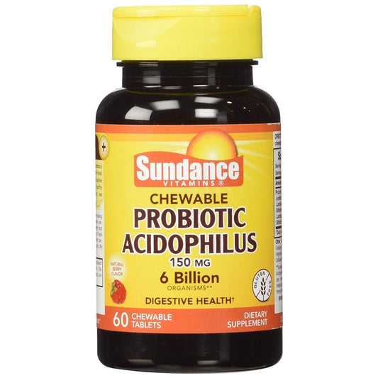 Sundance Vitamins Probiotic Acidophilus - 60 Chewable Tablets Vitamins & Supplements Pasteur Pharmacy