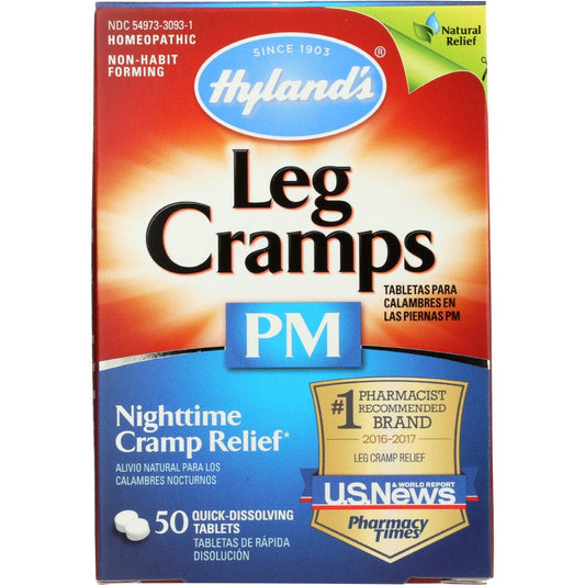 Hyland's PM Leg Cramp Relief Quick-Dissolving Tablets 50 Ea Box Health & Beauty Pasteur Pharmacy