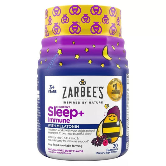Zarbee's Kids Sleep Immune Health Gummies With 1mg Melatonin Berry 30ct Vitamins & Supplements Pasteur Pharmacy