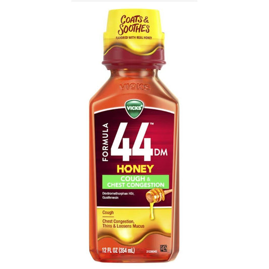 Vicks Formula 44 DM Honey Cough & Chest Congestion Medicine Medicine & Drugs Pasteur Pharmacy