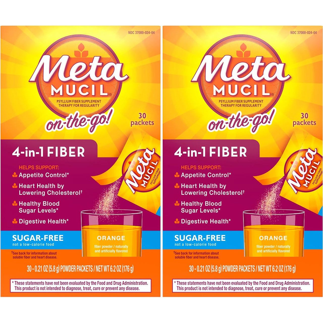 Metamucil Psyllium Fiber Supplement, 4 In 1 Fiber, Powder Packets, Orange Personal Care Pasteur Pharmacy