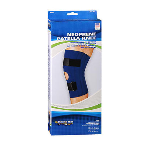 Scott Specialties Sportaid, Knee Brace, Open Patella, Blue Neoprene, Large, 15-17 Inches Medical Supplies Pasteur Pharmacy