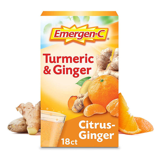 Emergen-C Fizzy Drink Mix, Turmeric & Ginger, Citrus Ginger Vitamins & Supplements Pasteur Pharmacy