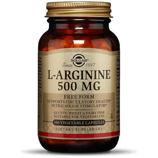 Solgar L-Arginine 500mg 100 Vegetable Capsules Dietary Supplements Pasteur Pharmacy