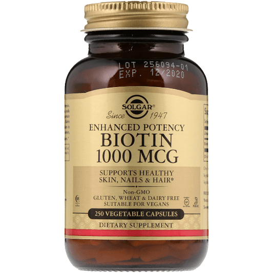 Solgar Biotin 1000mcg 250 Vegetable Capsules Vitamin Supplement Pasteur Pharmacy