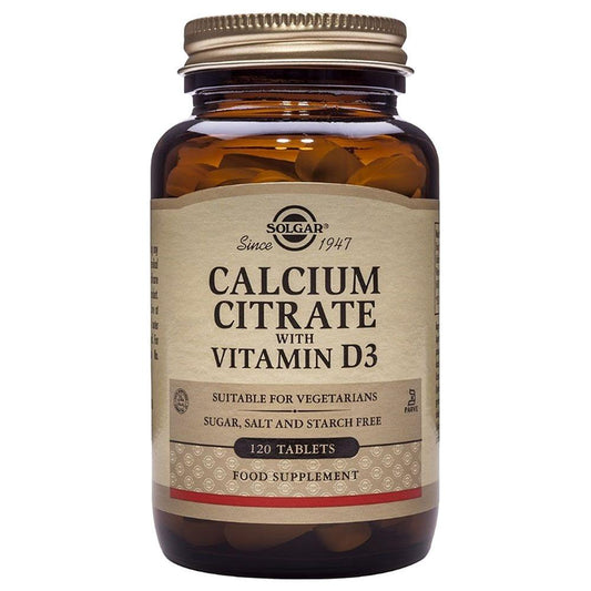 Solgar Calcium Citrate with Vitamin D3 120 Tablets Vitamins & Supplements Pasteur Pharmacy