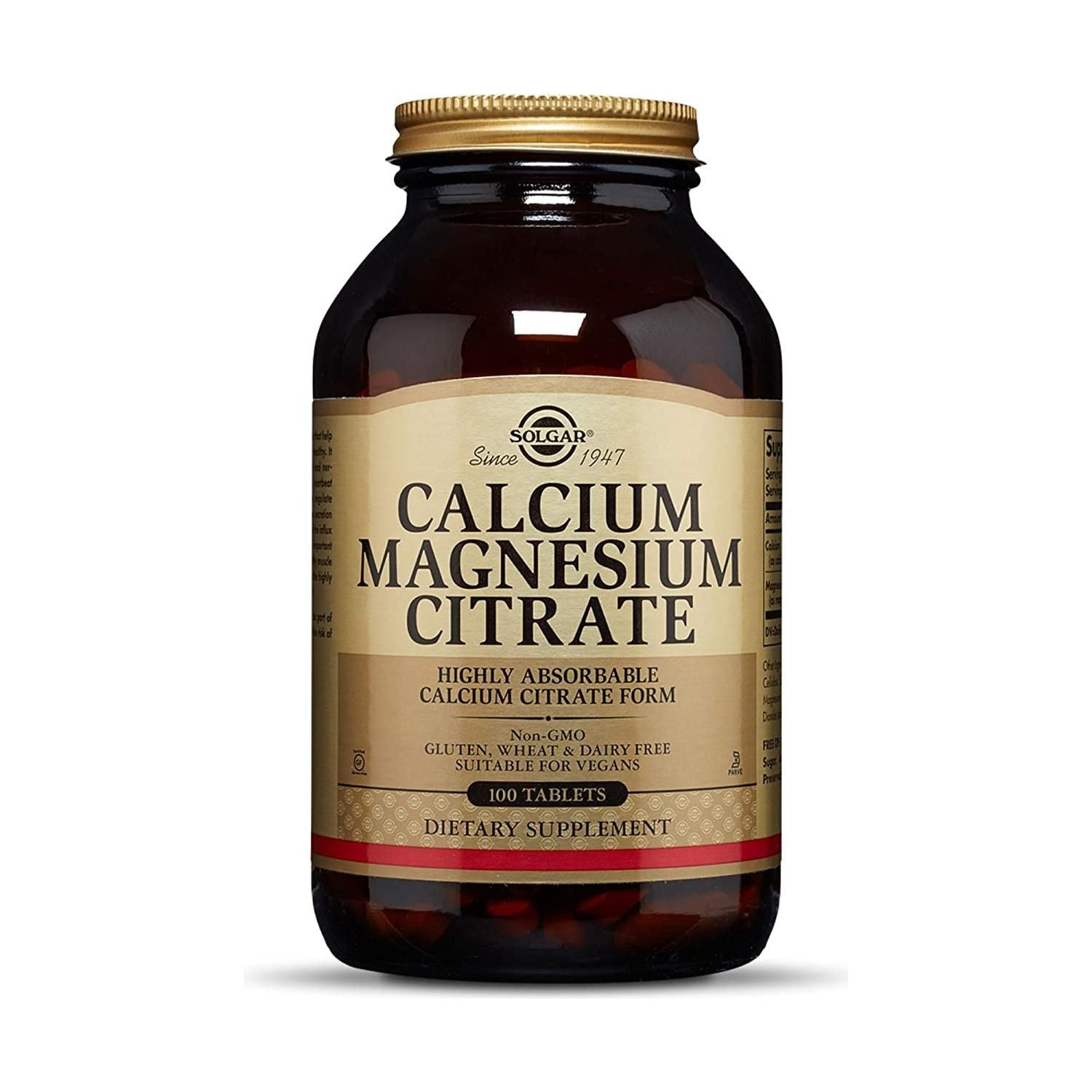 Solgar Calcium Magnesium Citrate 100 Tablets Vitamins & Supplements Pasteur Pharmacy