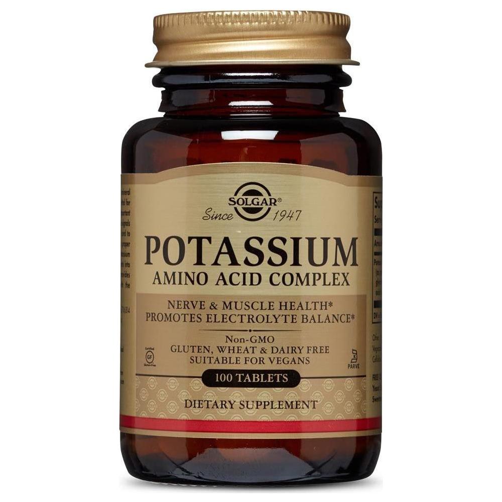 Solgar Potassium Amino Acid Complex 100 Tablets Vitamin & Supplement Pasteur Pharmacy