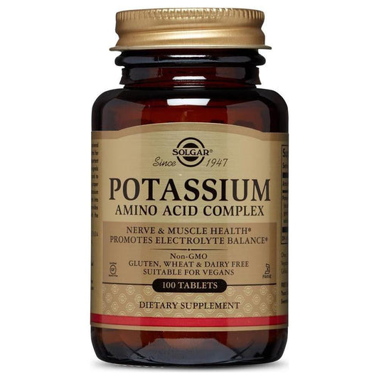 Solgar Potassium Amino Acid Complex 100 Tablets Vitamin & Supplement Pasteur Pharmacy