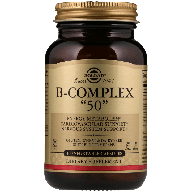 Solgar B-Complex "50" 100 Vegetable Capsules Vitamin Supplements Pasteur Pharmacy