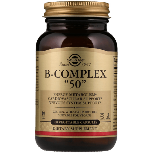 Solgar B-Complex "50" 100 Vegetable Capsules Vitamin Supplements Pasteur Pharmacy