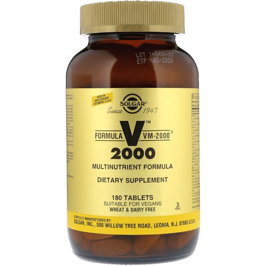 Solgar Formula VM-2000 180 Tablets (Multinutrient System) Multinutrient System Pasteur Pharmacy