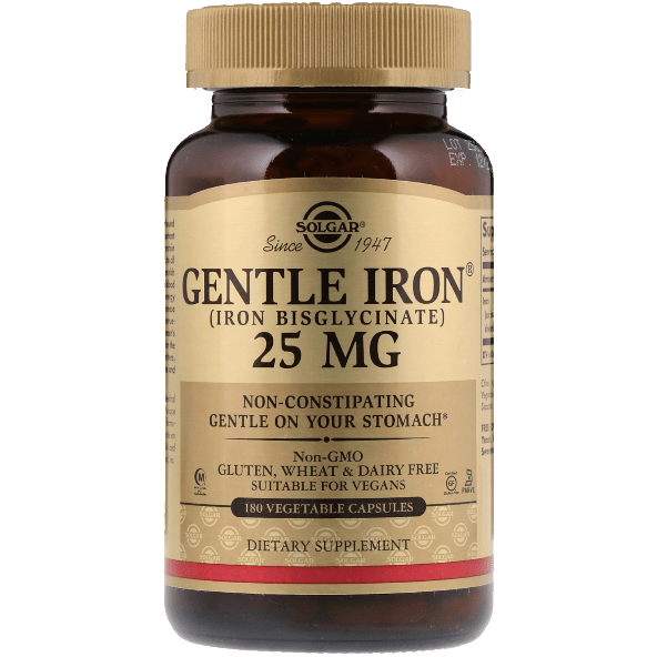 Solgar Gentle Iron 25 mg 180 Vegetable Capsules Dietary Supplements Pasteur Pharmacy