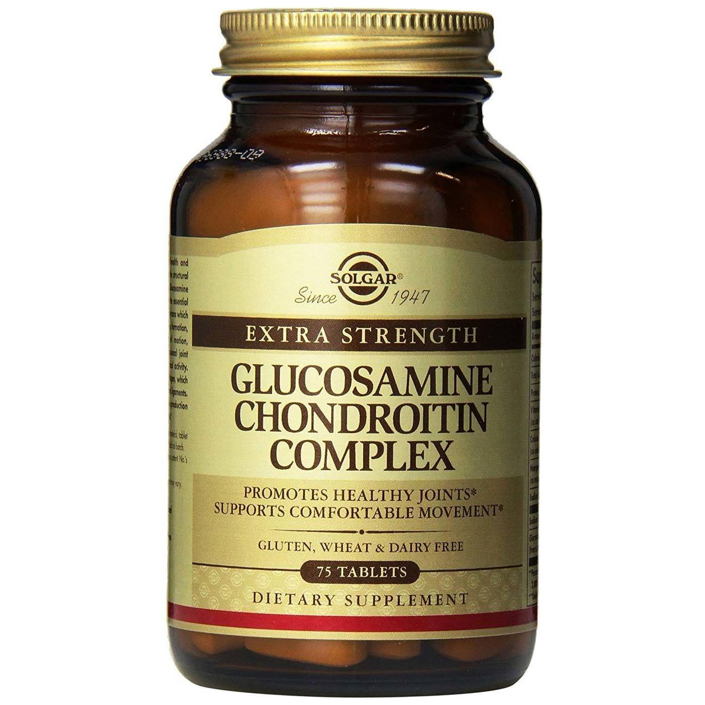 Solgar Extra Strength Glucosamine Chondroitin Complex 75 Tablets Dietary Supplements Pasteur Pharmacy