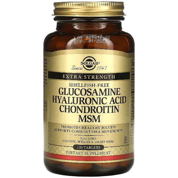 Solgar Glucosamine Hyaluronic Acid Chondroitin MSM 120 Tablets Dietary Supplements Pasteur Pharmacy