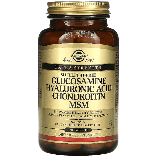 Solgar Glucosamine Hyaluronic Acid Chondroitin MSM 120 Tablets Dietary Supplements Pasteur Pharmacy