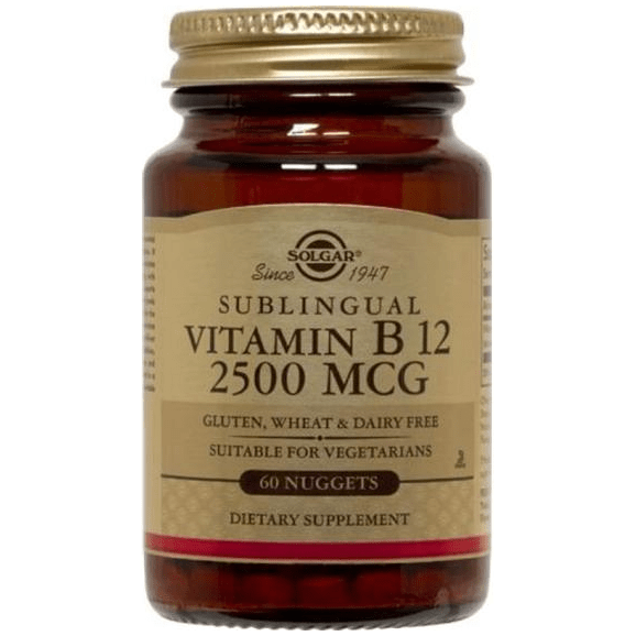 Solgar Vitamin B12 250mcg 60 Nuggets Vitamins & Supplements Pasteur Pharmacy