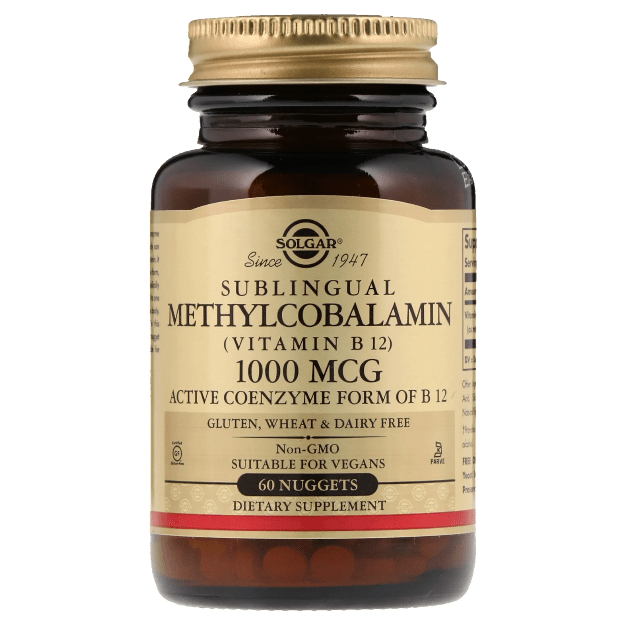 Solgar Methylcobalamin (Vitamin B12) 1000 mcg 60 Nuggets Vitamin B12 Supplement Pasteur Pharmacy