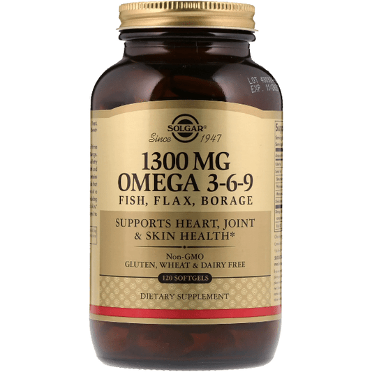 Solgar 1300 mg Omega 3-6-9 120 Softgels Dietary Supplements Pasteur Pharmacy
