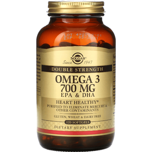 Solgar Double Strength Omega-3 700 mg 120 Softgels Dietary Supplements Pasteur Pharmacy