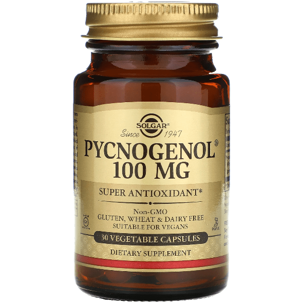 Solgar Pycnogenol 100 mg 30 Vegetable Capsules Dietary Supplements Pasteur Pharmacy