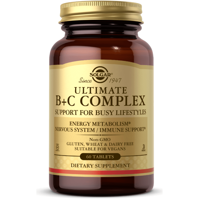 Solgar Ultimate B+C Complex 60 Tablets Vitamin Supplement Pasteur Pharmacy