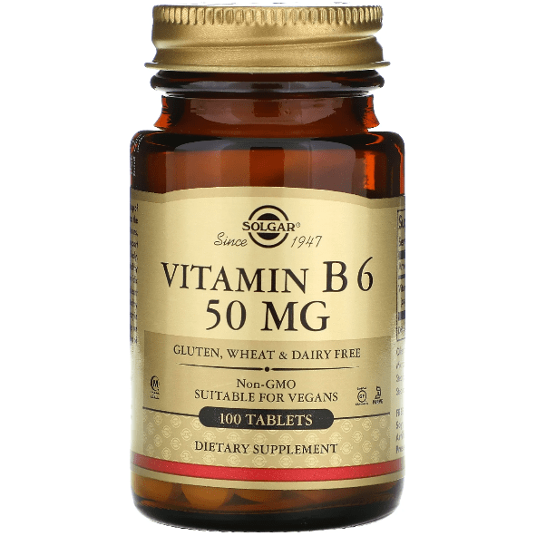 Solgar Vitamin B6 50mg 100 Tablets Vitamin B6 Supplement Pasteur Pharmacy