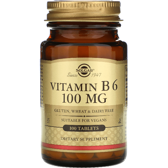 Solgar Vitamin B6 100mg 100 Vegetable Capsules Vitamin Supplement Pasteur Pharmacy