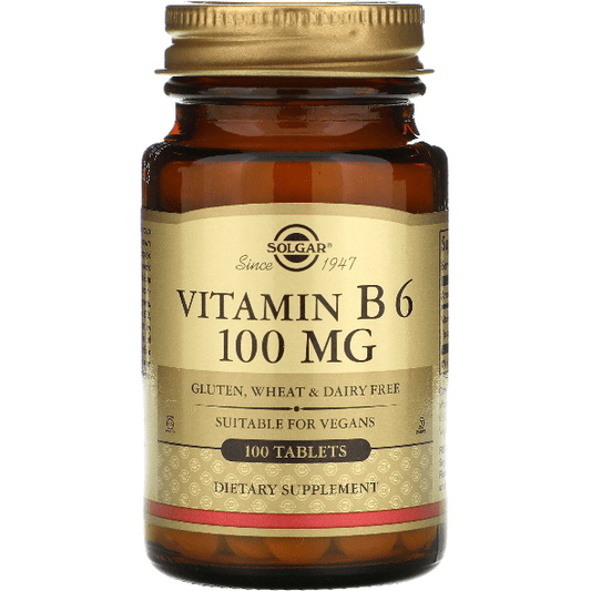 Solgar Vitamin B6 100mg 100 Vegetable Capsules Vitamin Supplement Pasteur Pharmacy