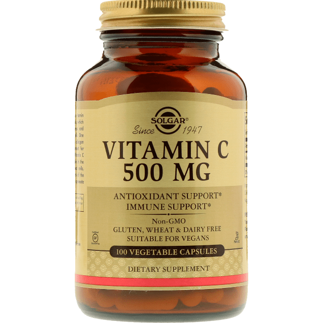 Solgar Vitamin C 500mg 100 Vegetable Capsules Vitamins & Supplements Pasteur Pharmacy