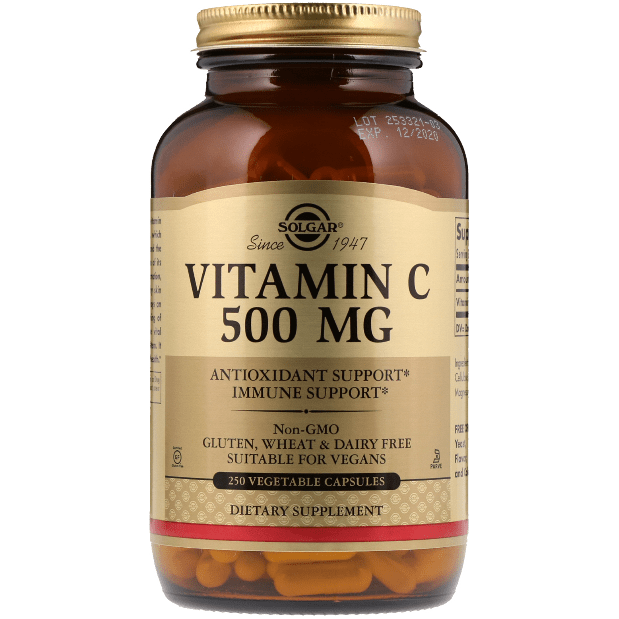 Solgar Vitamin C 500mg 250 Vegetable Capsules Vitamin Supplement Pasteur Pharmacy