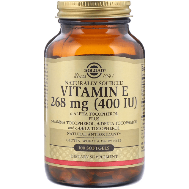Solgar Vitamin E 268 mg (400 IU) 100 Alpha Softgels Vitamins & Supplements Pasteur Pharmacy
