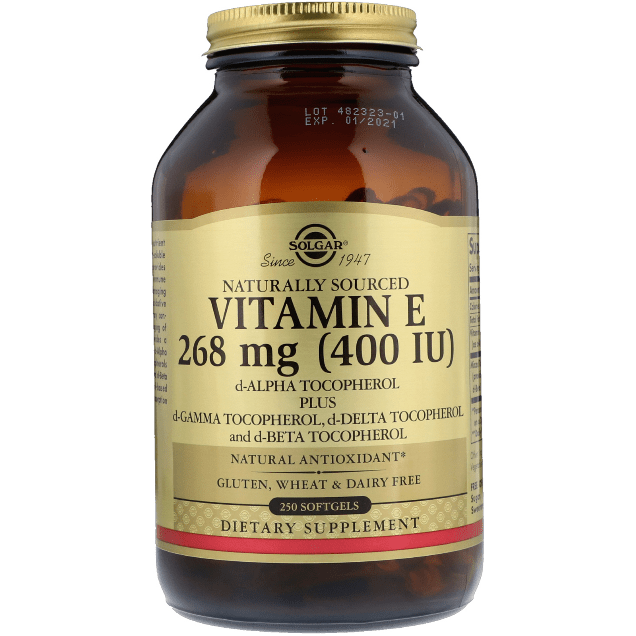 Solgar Vitamin E 268 mg (400 IU) 250 Softgels Vitamins & Supplements Pasteur Pharmacy