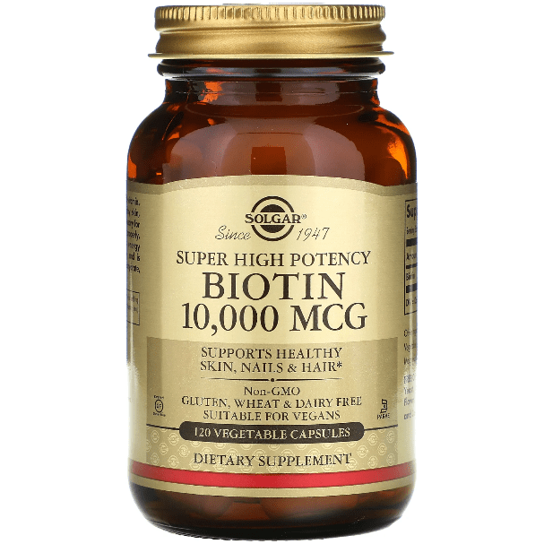 Solgar Biotin 10,000mcg 120 Vegetable Capsules Dietary Supplements Pasteur Pharmacy