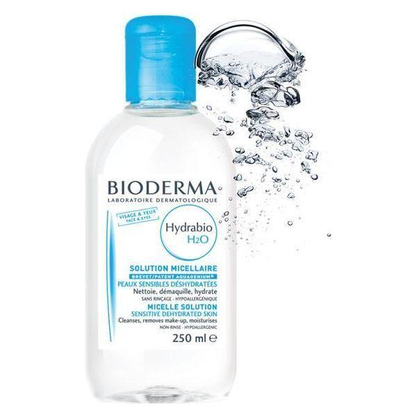 Bioderma Hydrabio H2O Micelle Solution for Dehydrated & Sensitive Skin - 8.4 fl oz Facial Cleanser Pasteur Pharmacy