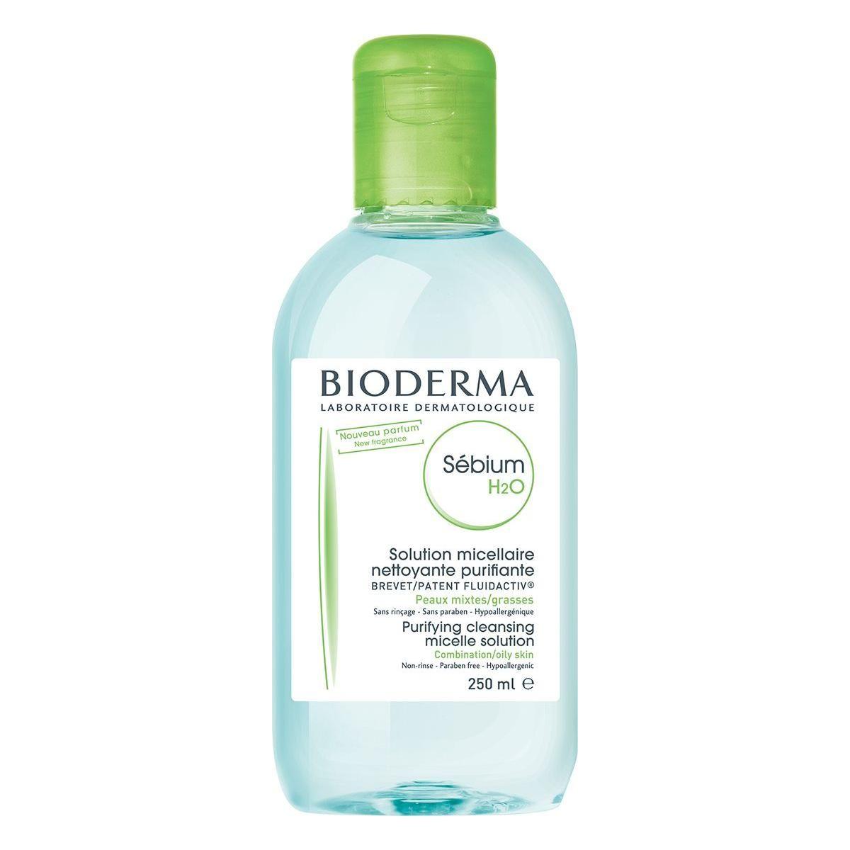 Bioderma Sebium H2O Cleansing Solution for Oily or Combination Skin 250 Ml Skin Cleanser Pasteur Pharmacy