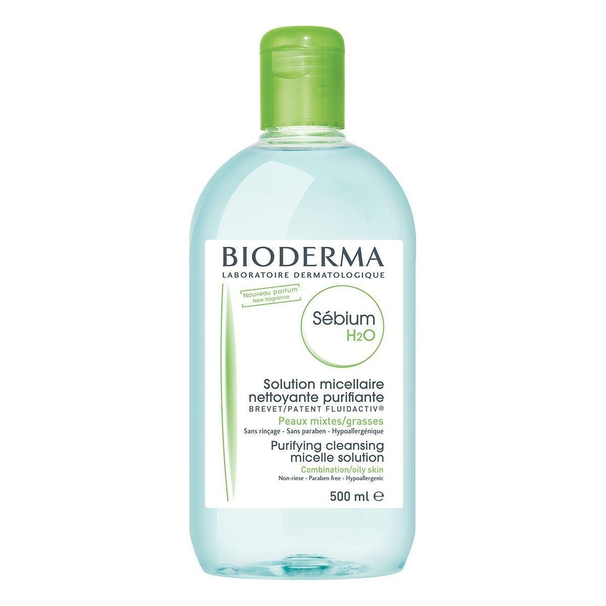 Bioderma Sebium H2O Micelle Solution, Combination or Oily Skin, 16.91 Oz Skin Care Solution Pasteur Pharmacy