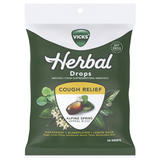 Vicks Herbal Alpine Spring Cough Relief Drops Health & Beauty Pasteur Pharmacy