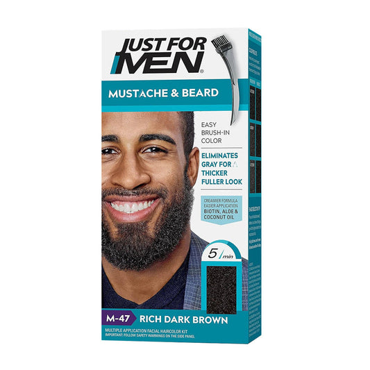 Just For Men Rich Dark Brown M-47 Mustache & Beard Hair Color Pasteur Pharmacy
