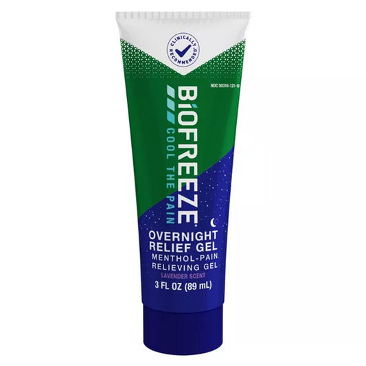 Biofreeze Overnight Relief Gel - 3 oz Tube - Cooling Menthol with Lavender Scent Medicine & Drugs Pasteur Pharmacy