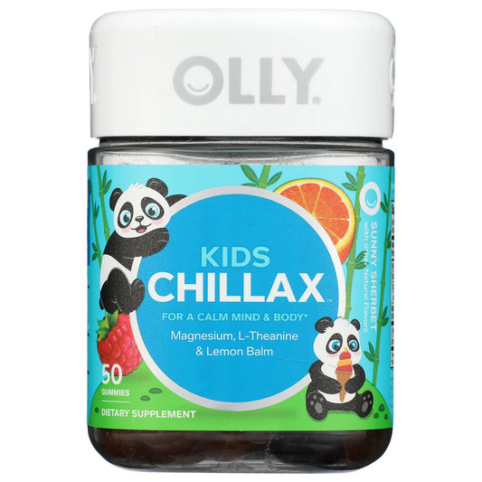 OLLY Kids Chillax Supplement Gummies – Sunny Sherbet Flavor (50 Count) Vitamins & Supplements Pasteur Pharmacy