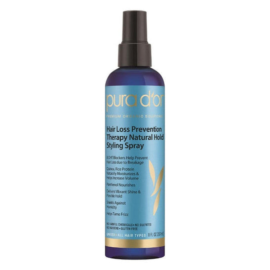 Pura d'or Natural Hold Styling Spray 8oz Hair Care Pasteur Pharmacy